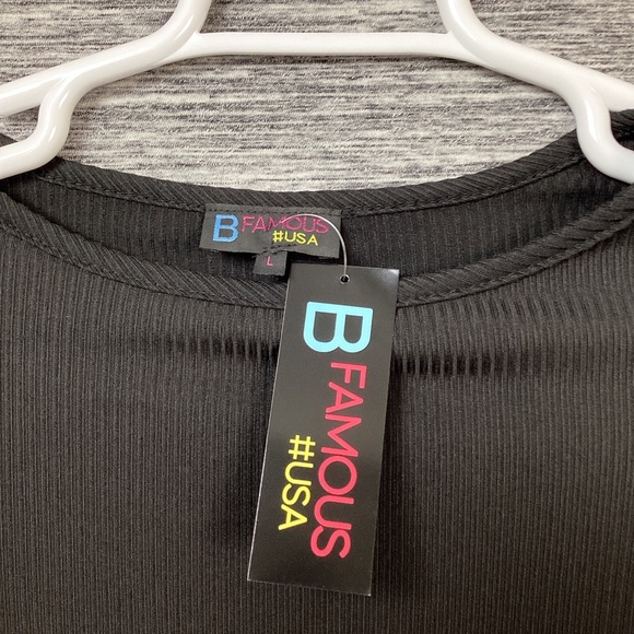 B Famous Women’s Black Red Cream Snake Skin Print Sheer Long Sleeves Blouse - Picture 4 of 5